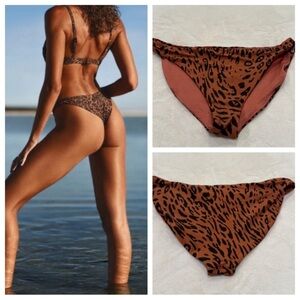 New! Vitamin A Leopard Banded Bikini bottoms cheetah animal print 10669